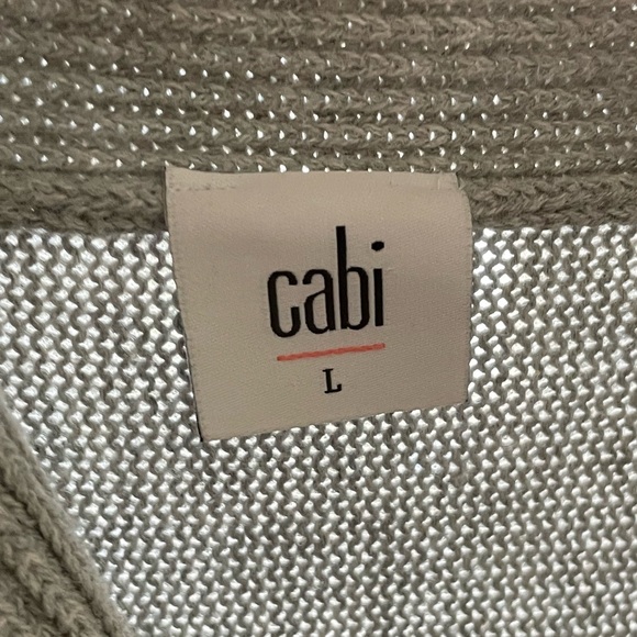 CAbi Style # 3303 Gray Cable Knit Poncho Sweater - Picture 7 of 7